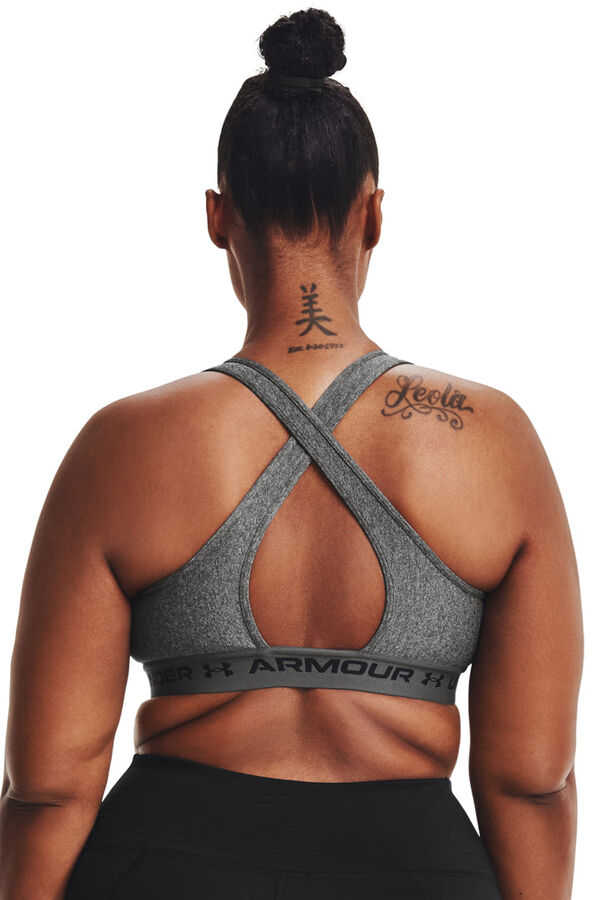 Under Armour Soutien UA Crossback Mid Hthr cinzento