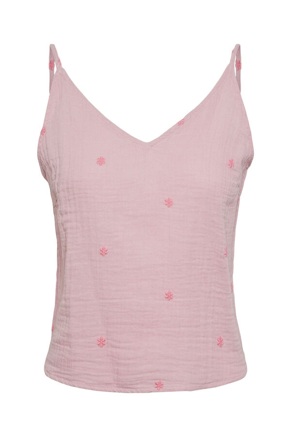 Pieces Top de tirantes y dibujo de estrellas rosa