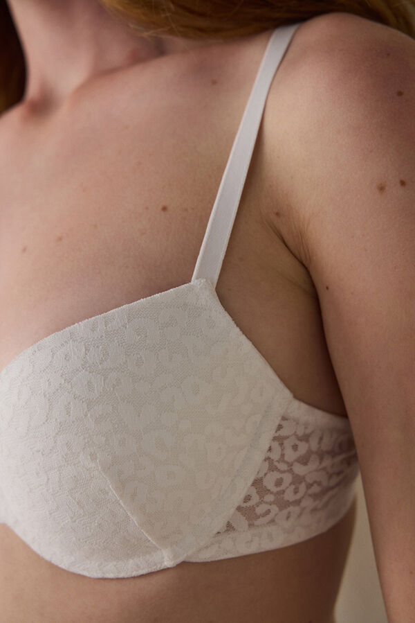 Penti Soutien push-up com renda e soutien Pleasure. branco