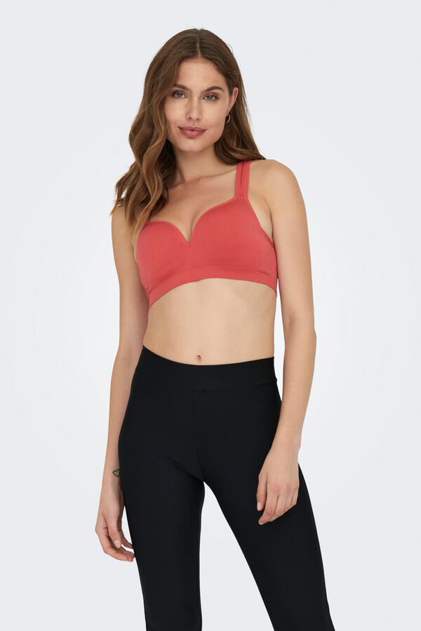 Only Play Sujetador deportivo acolchado rosa