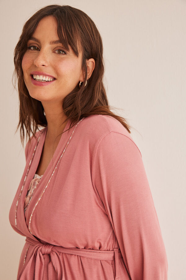 Women'secret Bata "maternity" rosa punto suave rosa