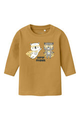 Name it T-shirt bebé menino bege