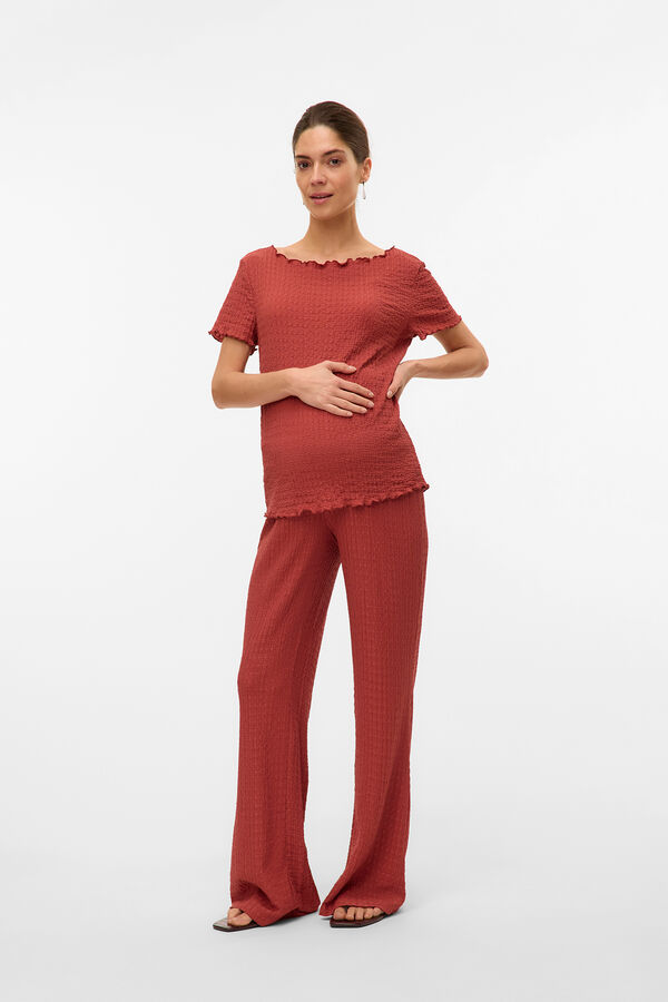 Mamalicious Calças compridas de maternity vermelho