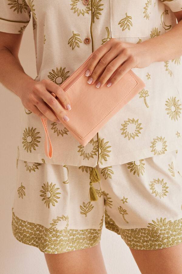 Women'secret Monedero peque&ntilde;o rosa estampado