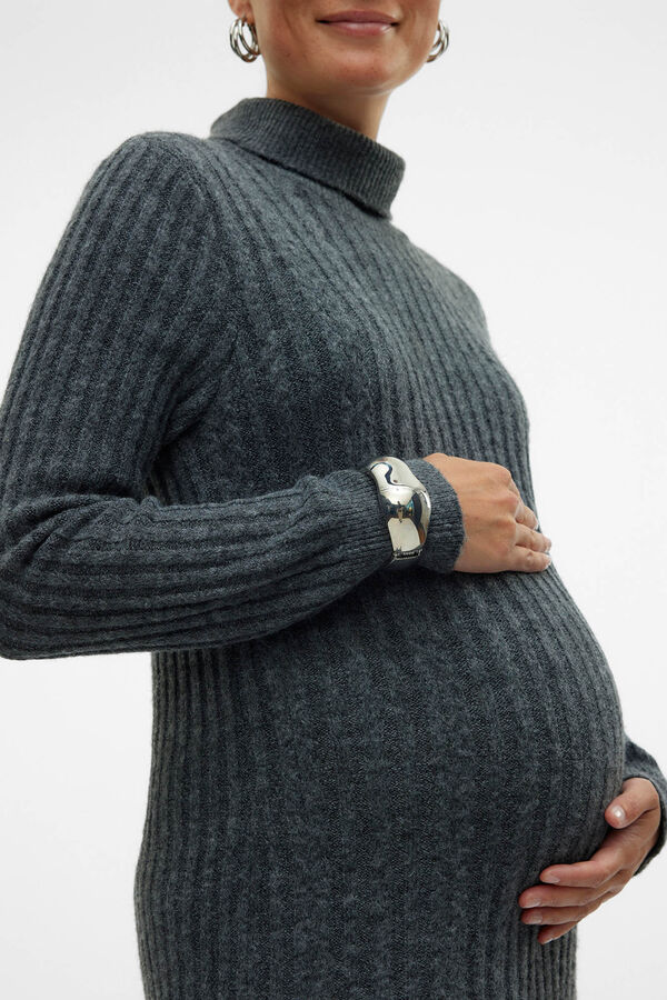 Mamalicious Vestido curto de malha maternity cinzento