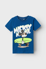 Name it Camiseta de ni&ntilde;o manga corta Mickey Mouse azul