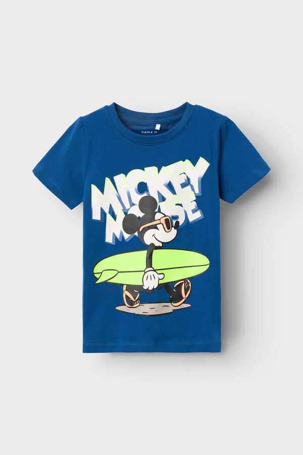 Name it Camiseta de ni&ntilde;o manga corta Mickey Mouse azul
