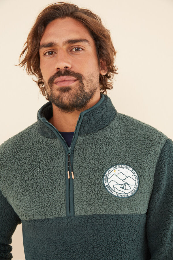 Women'secret Sweatshirt de l&atilde; verde para homem verde