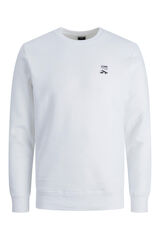 Jack & Jones Sudadera print espalda blanco