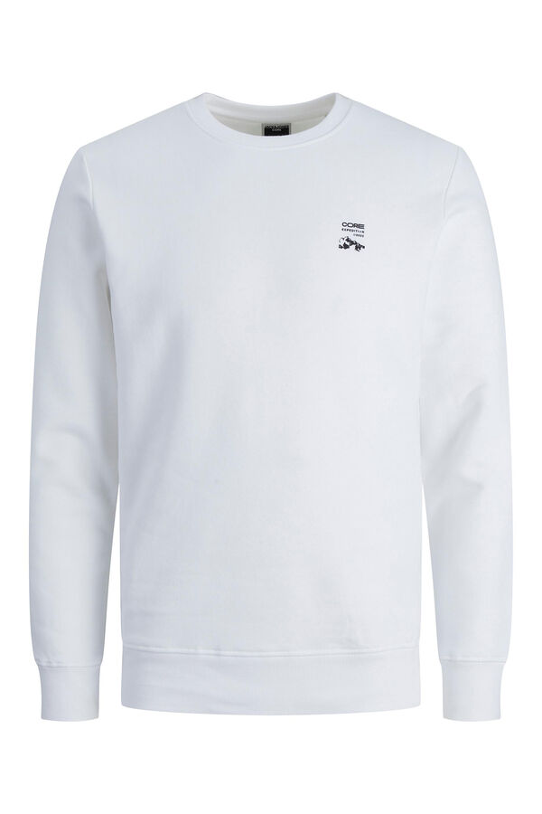 Jack & Jones Sudadera print espalda blanco