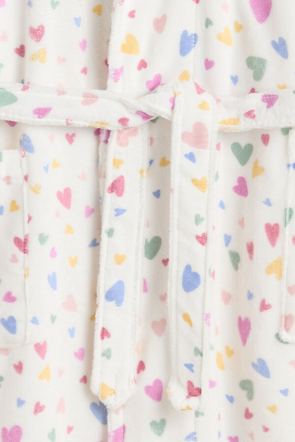 Textura Abornoz corazones morado/lila