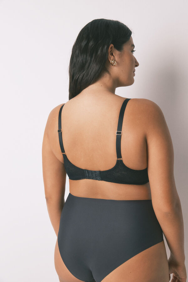 Women'secret BEAUTIFUL enchimento preto cl&aacute;ssico com soutien preto