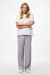 Pieces Pantal&oacute;n fluido gris