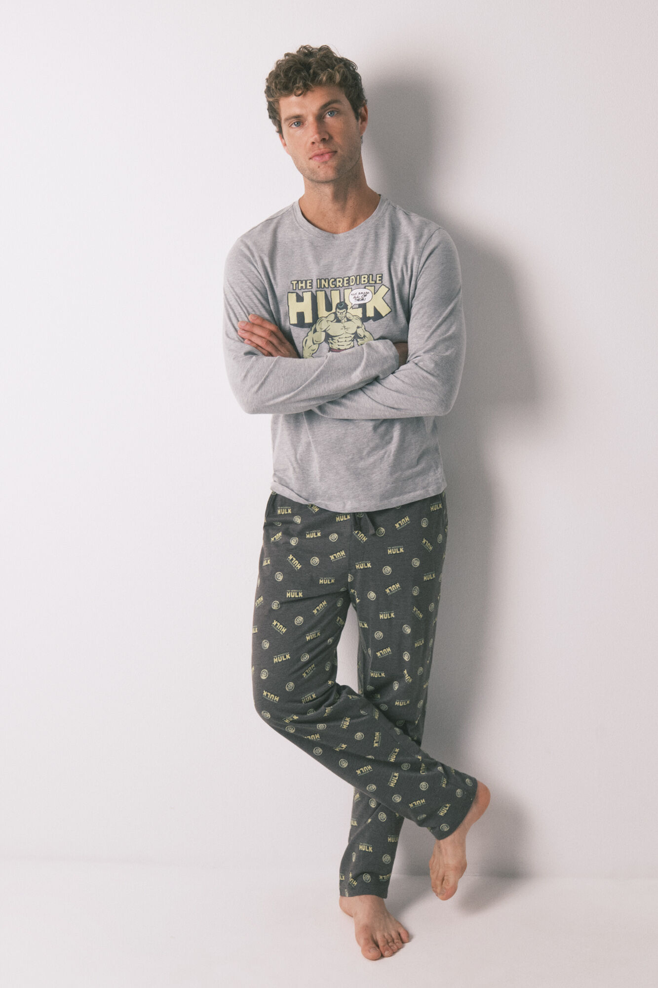 Women'secret Pijama comprido masculino 100% algod&atilde;o "Hulk"