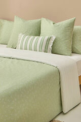 Textura Capa n&oacute;rdica algod&atilde;o folhas bege