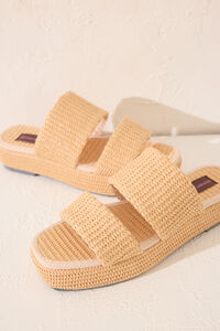 Women'secret Sandalias plataforma rafia natural