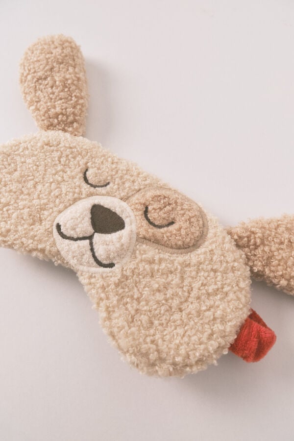 Women'secret Antifaz terciopelo perro orejas 3D beige