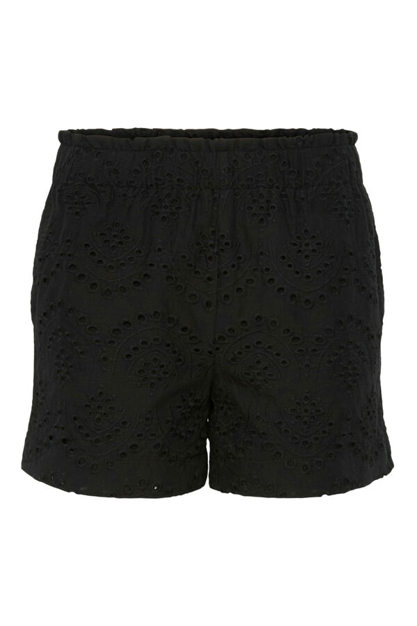 Pieces Calças curtas preto