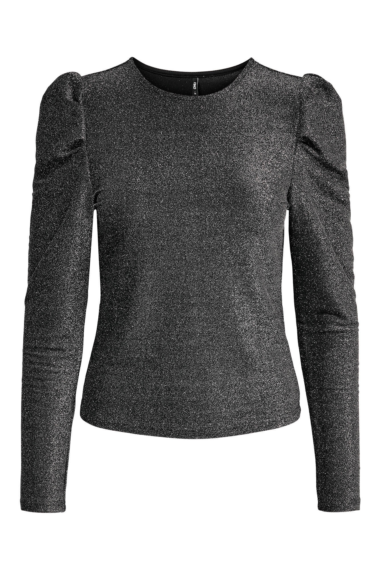 Only Maternity Camiseta premam&aacute; de mangas abullonadas purpurina