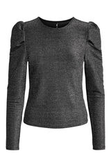 Only Maternity Camiseta premamá de mangas abullonadas purpurina negro