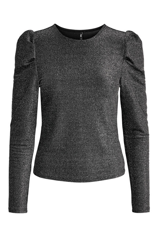 Only Maternity Camiseta premamá de mangas abullonadas purpurina negro