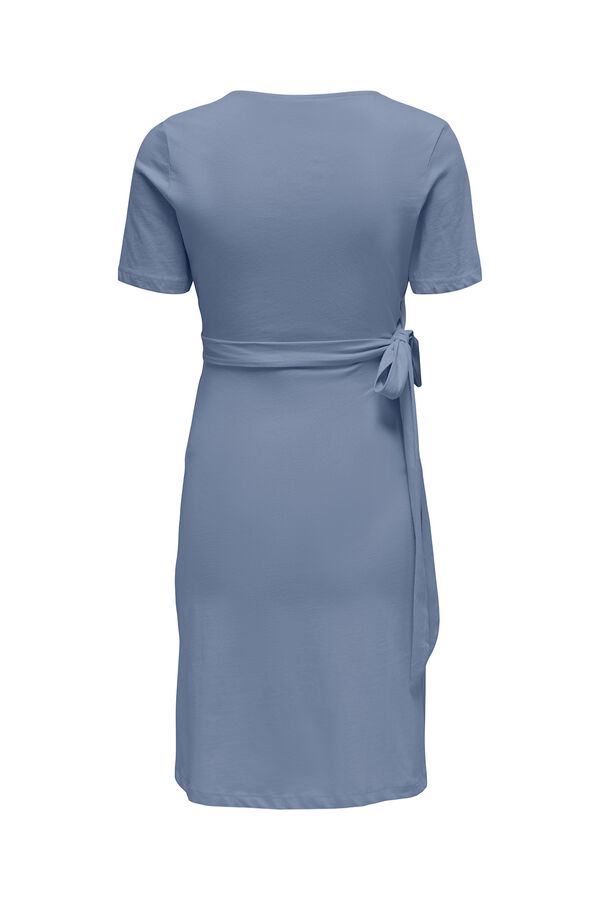 Only Maternity Vestido maternity cruzado azul