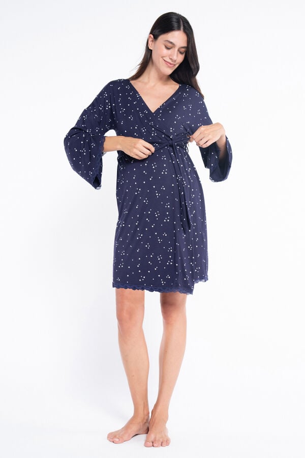 Ohma! Pr&eacute;-Mam&atilde; com estampado tie-dye azul