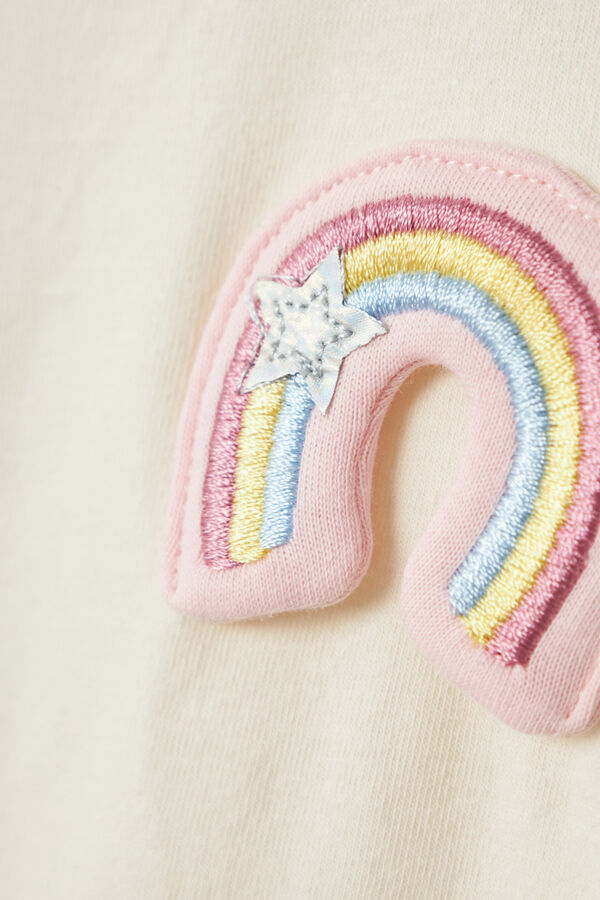 Name it Camiseta ni&ntilde;a detalle 3D blanco