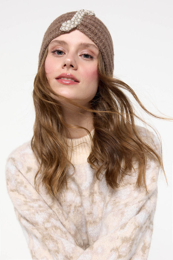 Pieces Banda de punto con pedreria  nude