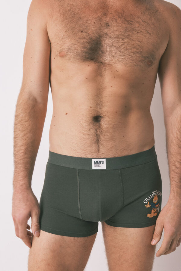 Women'secret Pack 2 calzoncillos b&oacute;xer algod&oacute;n Garfield kaki