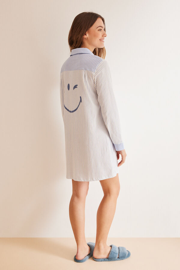 Women'secret Camis&oacute;n camisero rayas 100% algod&oacute;n SmileyWorld &reg; estampado