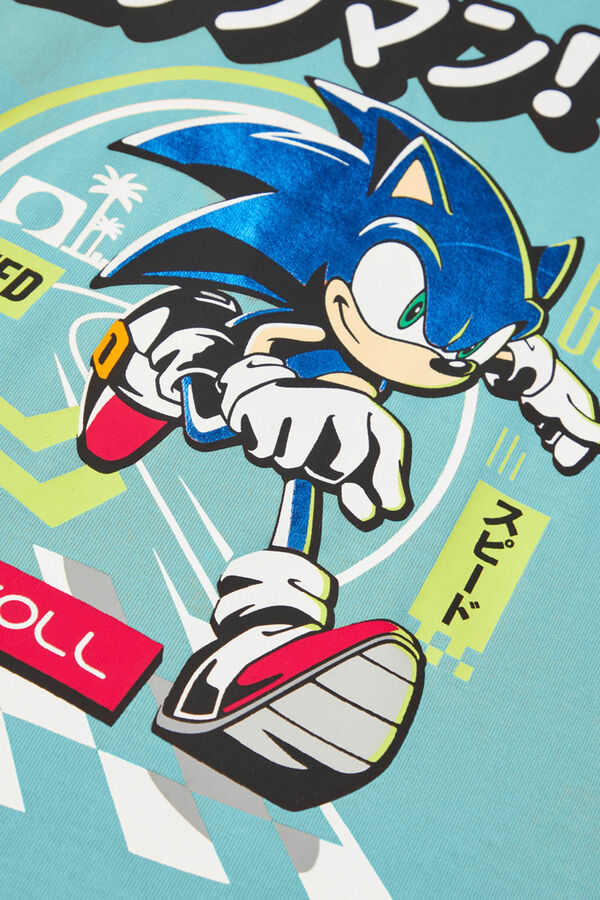 Womensecret T-shirt de menino de manga curta do Sonic azul