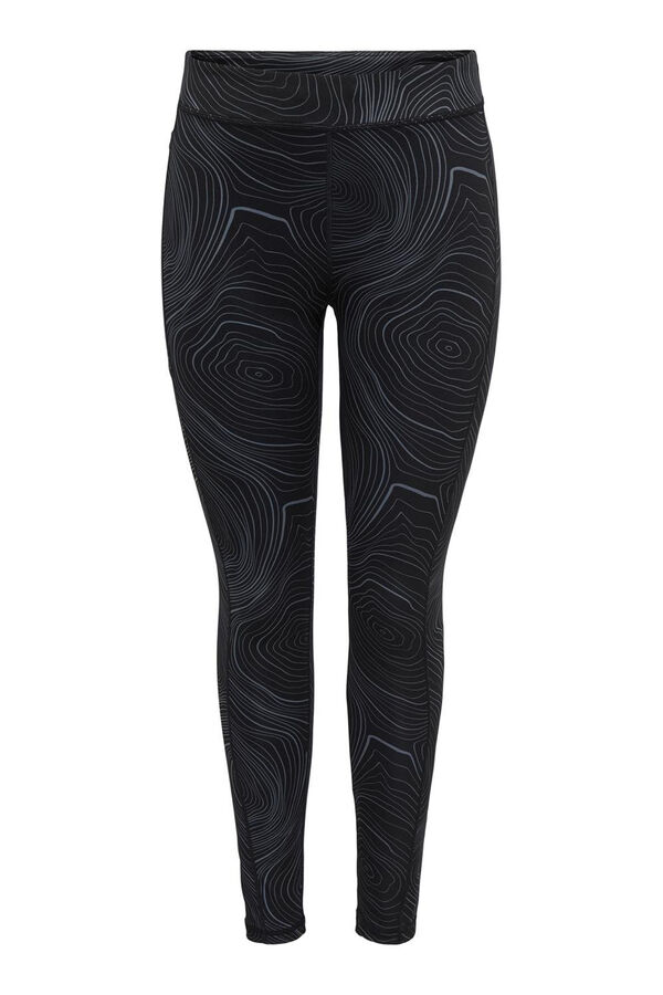 Only Play Leggins de cintura alta, cierre con cord&oacute;n y bolsillo lateral negro