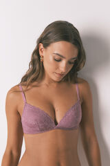 Women'secret LOVELY soutien triangular de renda rosa rosa