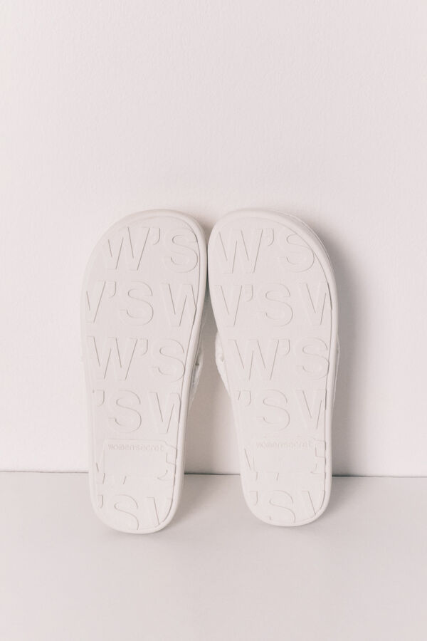 Women'secret Sandalias nudo y rafia blanco