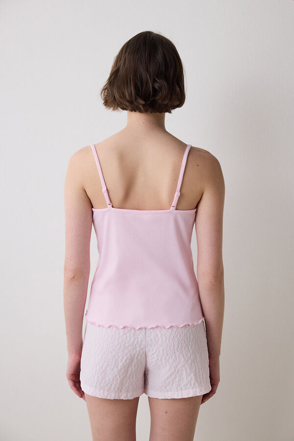 Penti Conjunto de pijama corto rosa cuadros rosa