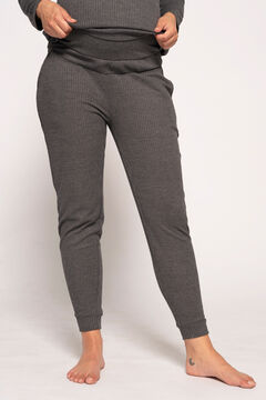 Womensecret Pantalón Premamá Home Tejido Canvas gris