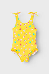Name it Ba&ntilde;ador ni&ntilde;a estampado frutal y detalle lazo amarillo
