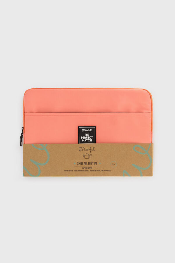 Mr. Wonderful Funda de port&aacute;til 13-14" salm&oacute;n The perfect match estampado