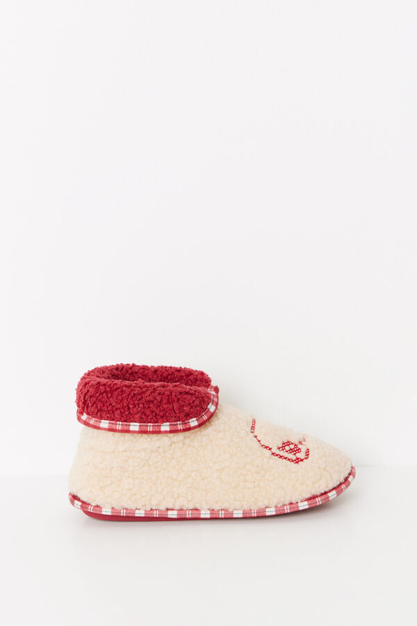 Women'secret Zapatillas casa bota Snoopy nude