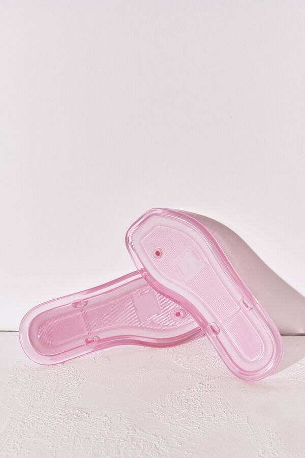 Women'secret Chanclas dedo efecto trasl&uacute;cido rosa rosa