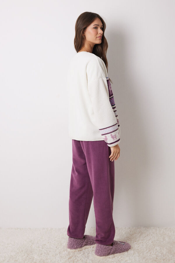 Women'secret Pijama longo de veludo Mafalda estampado