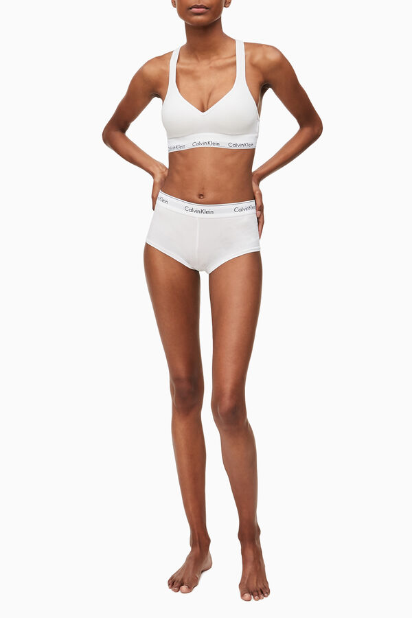 Calvin Klein Top pr&eacute;-formado de algod&atilde;o com c&oacute;s da Calvin Klein branco