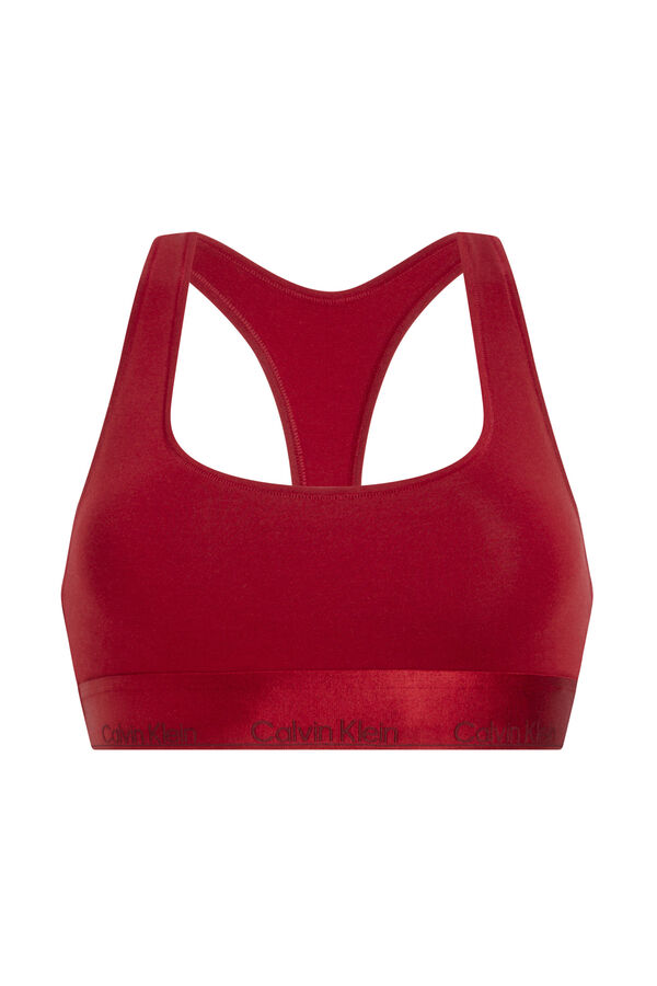 Calvin Klein bralette com logo CK vermelho
