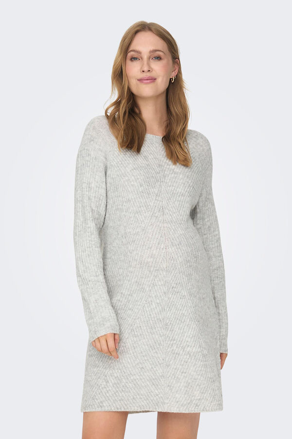 Womensecret Vestido corto de punto maternity gris