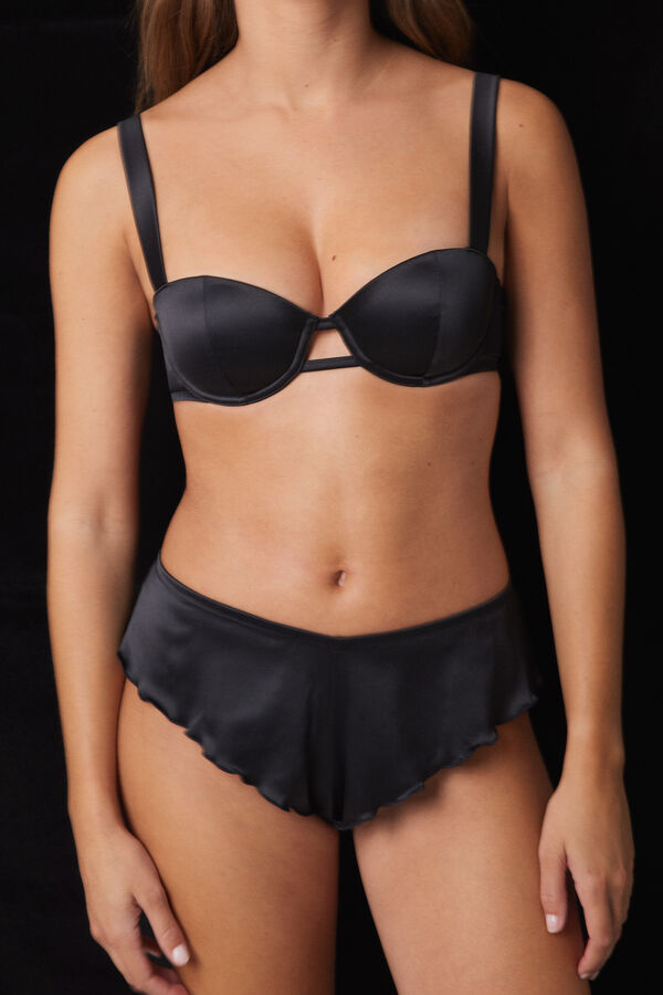 Women'secret Braga b&oacute;xer satinada negro negro