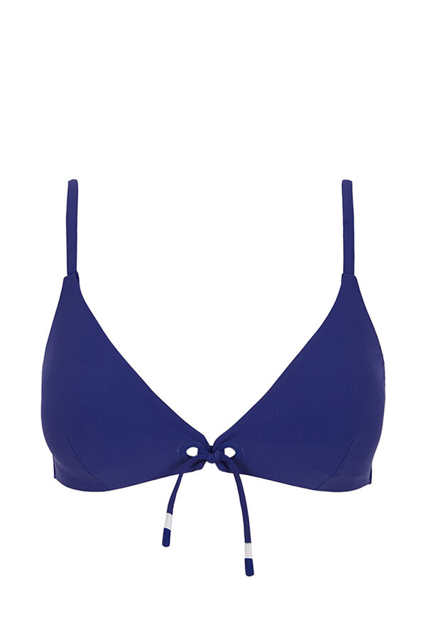 Women'secret Top biqu&iacute;ni triangular sem aro azul el&eacute;trico azul