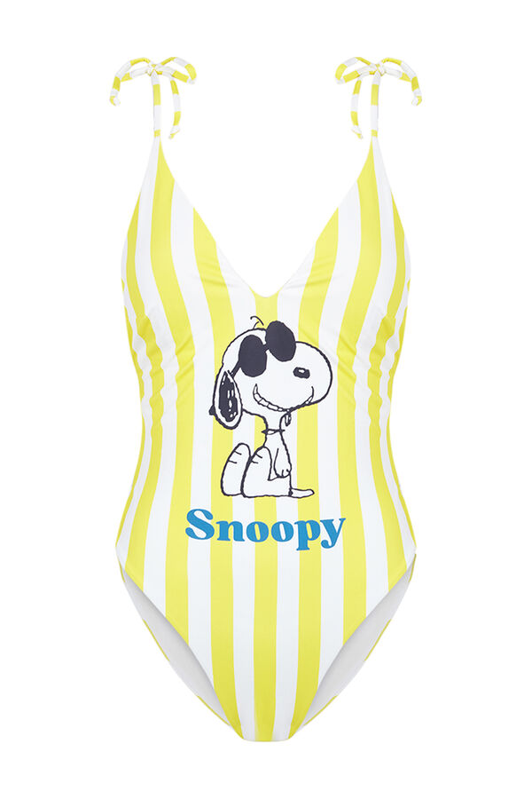 Womensecret Trikini Snoopy rayas amarillo estampado