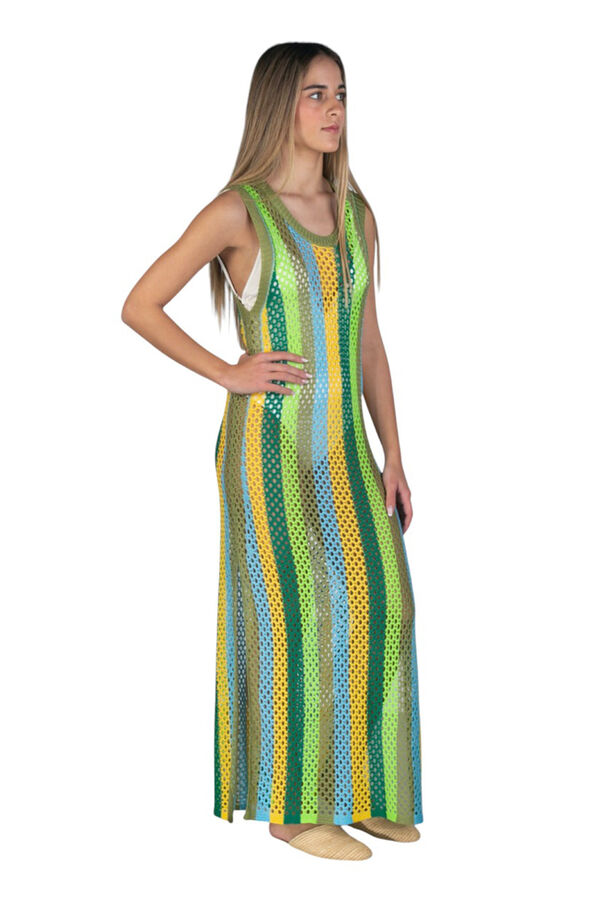 Kbas Vestido longo verde de crochet verde