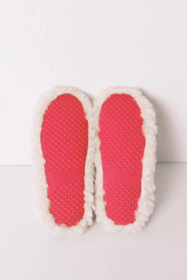 Women'secret Zapatillas casa botas pelo blanco Mafalda blanco